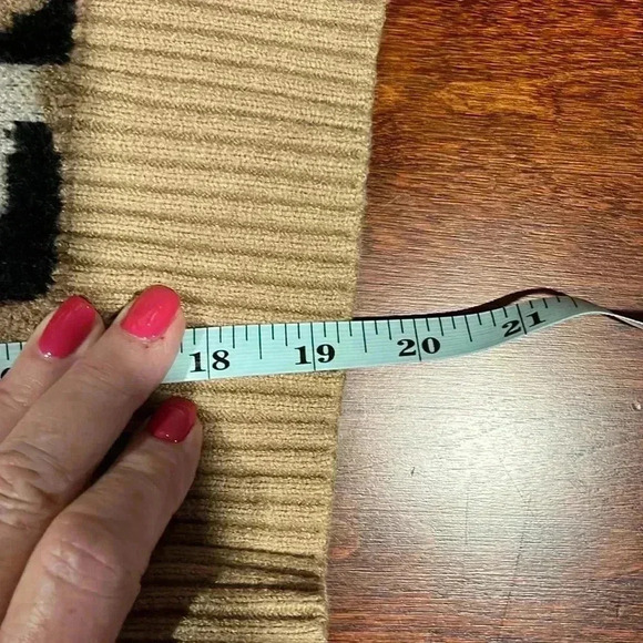 Entro Womens Sweater S Brown Black White Animal Print Pullover Open Back w/Tie - Picture 12 of 14